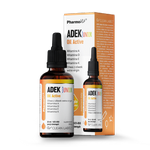 Vitamine ADEK junior voor kinderen druppels (300 mcg + 10 mcg + 4 mg + 20 mcg) glutenvrij voedingssupplement 30 ml - Pharmovit