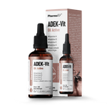 Vitamine ADEK druppels (800 mcg + 100 mcg + 12 mg + 75 mcg) glutenvrij voedingssupplement 30 ml - Pharmovit