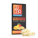 Witte proteïne chocolade mango met collageen zonder toegevoegde suikers 65 g – Cocoa