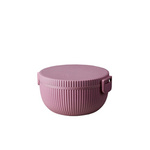 PLA plastic lunchschaaltje stoffig roze - Chic-Mic-Mic