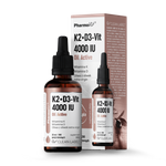 Vitamine K2 + D3 druppels (75 mcg + 100 mcg) glutenvrij voedingssupplement 30 ml - Pharmovit