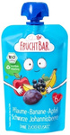 Fruitpuree pruim, banaan, appel, zwarte bes biologisch 100 g - Fruchtbar