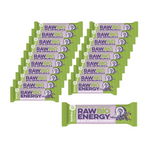 SET VAN 20 x RAW ENERGY reep BIO zwarte bessen-kokos NON-GMO. BIO 50 g