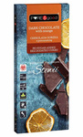 Bittere Chocolade met Sinaasappel met Erythritol en Steviol Glycosiden zonder toegevoegde suiker 125 g- Pure&Good