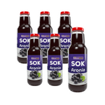 SET VAN 6 x 100 % ARONIA JUICE 750 ml - NATURAVENA