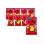 SET VAN 8 x ANGELINA Aardbeien- en appelmaïs chips, vanaf 10 maanden, glutenvrij BIO 30 g