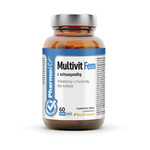 Multivit Fem met ashwagandha glutenvrij voedingssupplement 60 capsules - Pharmovit