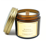 Soja geurkaars met houten lont Franse vanille 120ml - Your Candle