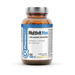 Multivit Men met Koreaanse ginseng glutenvrij voedingssupplement 60 capsules - Pharmovit