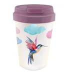 PLA plastic Watercolor Vogel reisbeker 350 ml - Chic-Mic