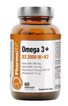 Omega 3 + vitamine D3 + K2 glutenvrij voedingssupplement 60 capsules - Pharmovit (Clean Label)