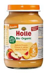 Glutenvrije appel - perzik vanaf 5 maanden Demeter BIO 190 g (pot) - Holle