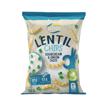 Rode linzenchips met room- en uiensmaak 100 g