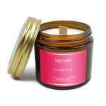 Glamour geurende sojakaars met houten lont 120ml - Your Candle
