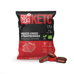 Aardbeien in pure chocolade zonder toegevoegde suiker keto bio 40 g - Cacao