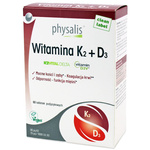 Vitamine K2+ D3 voedingssupplement 60 sublinguale tabletten - Physalis