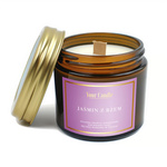 Soja geurkaars met houten lont jasmijn en sering 120 ml - Your Candle