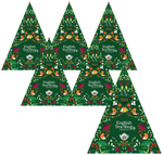 SET VAN 6 x BIO piramide adventskalender (Green Trangular - 13 smaken thee) (25 x 2 g) 50 g English Tea Shop Organic