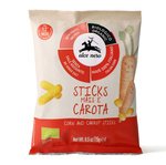 Alce Nero Biologische maïs- en wortelknabbels, zonder toegevoegde suikers, glutenvrij, vanaf 12 maanden, 15 g