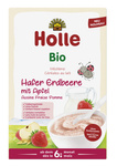 Holle Biologische Melk-Haverpap Aardbei-Appel vanaf 6 maanden zonder toegevoegde suikers 250 g