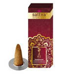 Indiase sandelhout kegel wierookstokjes (10 stuks) 20 g - Sattva (Ayurveda)