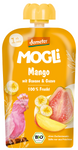 Fruitmoes banaan - guave - mango, zonder toegevoegde suikers, vanaf 1 jaar, Demeter Biologisch, 100 g – Mogli