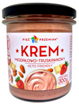 Amandel-chocolade-aardbeiencrème zonder toegevoegde suikers glutenvrij keto 300 g – Pięć Przemian