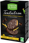 Koekjes met gember en citroen in pure chocolade bio 130 g - Le Moulin du Pivert